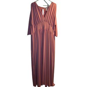 SWAK Light Pink V-Neck Maxi Dress